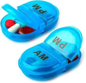 Premium Mini Plastic Daily Pill Dispenser für Fischöl