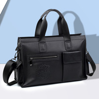 Sac en cuir pour homme, sacoche d'affaires pour ordinateur portable, mallette tendance grande capacité, sac à main décontracté en cuir de vachette pleine fleur