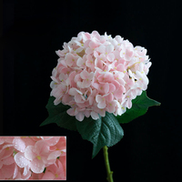 Bunga Hydrangea Imitasi Bahan PU Terasa Seperti Asli, Melembapkan, Tanaman Artifisial untuk Dekorasi Pernikahan, Hotel & Natal
