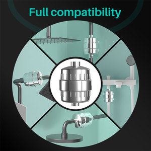 Grifo de <span class=keywords><strong>Ducha</strong></span> con Filtro de Agua de 15 Etapas Personalizable, Juego de Cabezal de <span class=keywords><strong>Ducha</strong></span> Filtrante Portátil para Agua Dura, Elimina el Cloro - Product Image 5