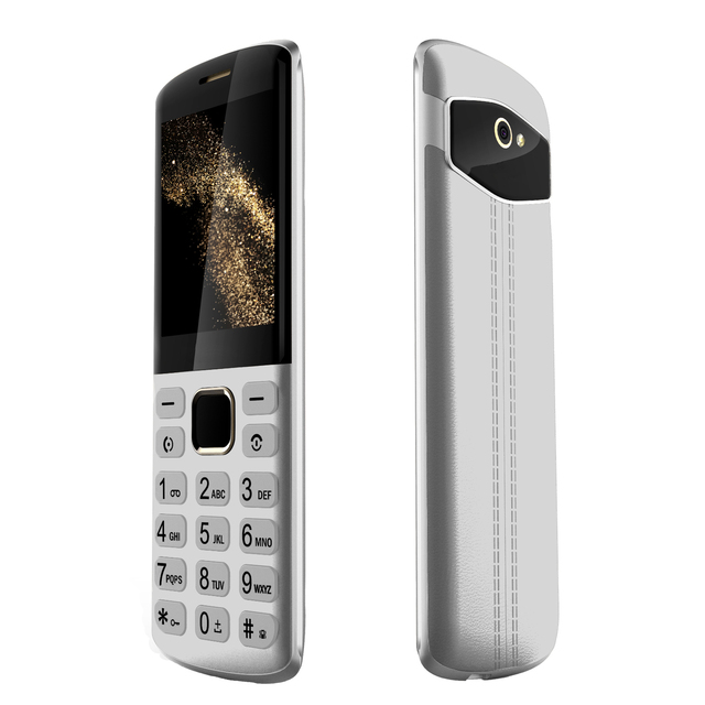 Yingtai Unique Model 2.4 Inch Dual Sim Very Slim Feature Phone Plated Keypad Metal Body Cell Phone 2G Gsm Quad Mobile Phones