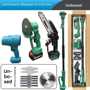 Ensemble d'outils de jardin sans fil pour batterie <span class=keywords><strong>Makita</strong></span> 18V, tronçonneuse de 8 pouces, mini tondeuse à gazon, souffleur de feuilles avec perche d'extension - Product Image 3