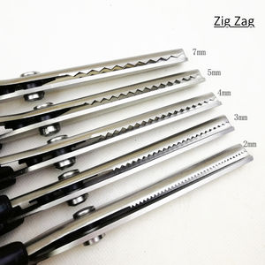 Gunting Zig Zag 23.5cm gunting kerajinan pegangan profesional gunting jahit pembuat gaun Kertas gelombang kain alat tepi dekoratif - Product Image 4