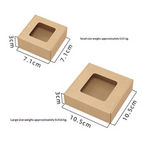 Boîte cadeau carrée en papier kraft blanc mat créatif, bonne étanchéité, personnalisable, transparente pour aliments et économique
