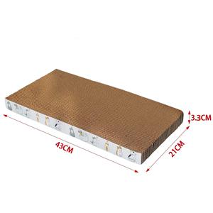 2-in-1 Wellpappe-Kratzbaum mit Liegefläche - Gebogenes Karton-Kratzbett für Hauskatzen, Krallenpflege & Ruheplatz - Product Image 5