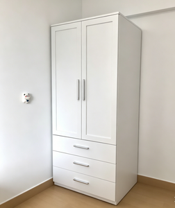 Armadio <span class=keywords><strong>per</strong></span> Bambini dal Design Colorato con Bordi di Sicurezza, Ante Scorrevoli e Ripiani Multipli <span class=keywords><strong>per</strong></span> Arredamento Camera da Letto - Product Image 2