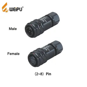 Weipu nhà máy đẩy-kéo IP67 2pin 3pin không thấm nước kết nối điện tùy chỉnh màu sắc nhanh cáp pin kết nối - Product Image 3