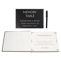 נוכחות אספקת אורח הלוויה חתימת זיכרון תנחומי ספר למסיבה