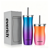 Mug à café isotherme en acier inoxydable à double paroi 10oz & 16oz, isolation thermique 12-24h, sans BPA, avec poignée de transport et couvercle, pour le bureau et l'extérieur