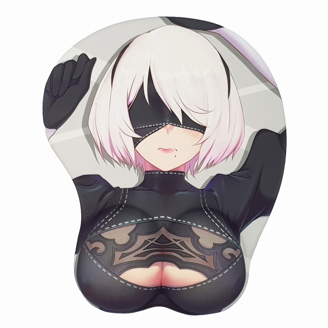 Anime Game Cartoon Girl Silicone Big Breast Bottomgel Filled Wrist Rest Mouse Pads