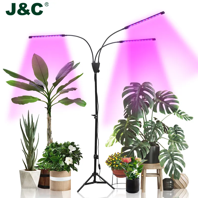 JNC Three Head Grow Light Auto-Control ON/Off, 36W Power Led Light, 3/9/12h lampada da coltivazione portatile per piante da interno 2023