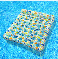 Cama Inflable Doble de PVC Reforzado para Protección Ambiental, con Orificios en Forma de Hoja, para Adultos, Entretenimiento Acuático y Deportes