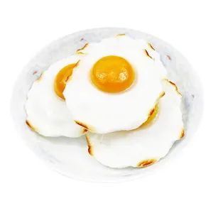 High Imitation Artificial Pan Fried Egg food Model& fake Plastic Fake Simulated Pan Fried Egg