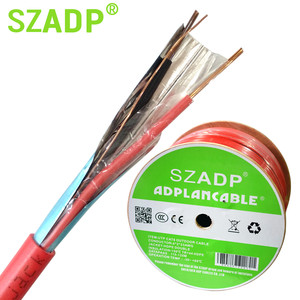 Màu Đỏ/màu cam 2C 1.5mm2 2.5mm2 rắn đồng trần 2 lõi lá chắn an ninh báo cháy đánh giá Cáp kháng - Product Image 4