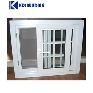 KDS Building Australian Standard PVC Profilrahmen Schiebefenster Doppel verglaste UPVC Fenster mit Sicherheits gitter