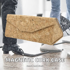 Custodia Protettiva Multifunzionale Pieghevole per Occhiali in Sughero, <span class=keywords><strong>Porta</strong></span> Occhiali per Uomo e Donna Realizzato in <span class=keywords><strong>Carta</strong></span> - Product Image 2