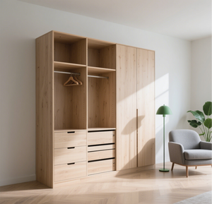 Armadio Moderno Personalizzato Balom in Legno, Organizzatore Multifunzionale <span class=keywords><strong>per</strong></span> Camera da Letto, Mobile <span class=keywords><strong>per</strong></span> Vestiti in MDF Resistente <span class=keywords><strong>per</strong></span> <span class=keywords><strong>Casa</strong></span> - Product Image 4