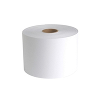 Étiquettes adhésives personnalisées 80*25, papier adhésif mat blanc, étiquettes thermiques pour expédition en rouleau