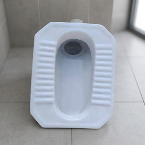<b>Ceramic</b> Squatting <b>Pan</b> with Platform Floor Mounted Washdown WC Toilet Indian Style Bathroom Sanitary Ware - Product Image 4