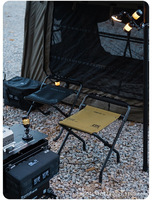 Tabouret de camping pliable portable en alliage d'aluminium avec siège en tissu Oxford pour la plage, le parc et les pique-niques