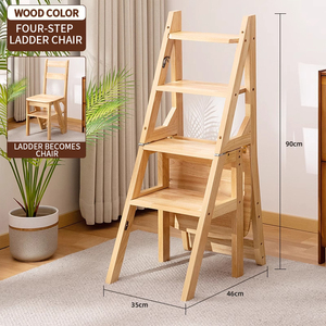 <span class=keywords><strong>เก้าอี้</strong></span><span class=keywords><strong>บันได</strong></span>พับได้<span class=keywords><strong>ทำ</strong></span>จากไม้ พร้อมฟังก์ชั่นเป็น<span class=keywords><strong>เก้าอี้</strong></span>สตูล 4 ขั้น พับเก็บได้ น้ำหนักเบา เหมาะสำหรับใช้ในบ้าน โรงเรียน โรงงาน และเป็นชั้นวางของตกแต่ง - Product Image 1