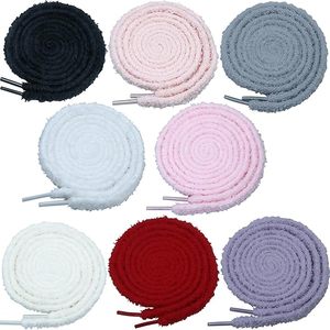 10mm Fuzzy Coral Polyester Fleece Flat <b>Lace</b> Plush Fluffy for for Sneakers - Product Image 3