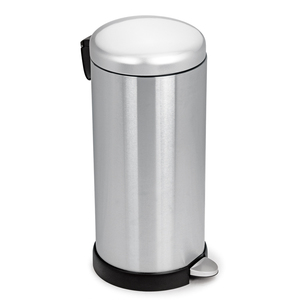 <span class=keywords><strong>Poubelle</strong></span> à pédale <span class=keywords><strong>ronde</strong></span> en acier inoxydable avec <span class=keywords><strong>couvercle</strong></span>, design classique - Product Image 2