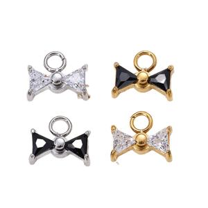 MF48 Lote de 10 piezas de dijes de cobre chapado en oro de 18K con circonita, accesorios de joyería al por mayor para la fabricación de colgantes y collares DIY - Product Image 5