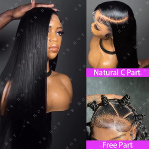 Wig HD Lace Rambut Virgin Kepadatan 250, Wig Lurus Alami 30 Inci, Wig Rambut Asli Lace Front, Wig Rambut Asli Brasil Tanpa Lem - Product Image 4