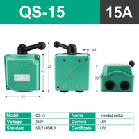 Interruptor Impermeable de Avance, Parada y Reversa para Motor QS-15 QS-30 QS-60 Conmutador de Cambio 380V para Motor Trifásico