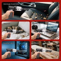 Certifié PPWR. Souffleur d'air comprimé portable 110000 tr/min pour ventilateur 80W rechargeable 4000mAh avec lumière LED pour écran, clavier, PC, voiture
