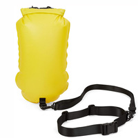 Bouée de sécurité flottante gonflable 2-en-1 personnalisée en PVC avec sac étanche à fermeture à boucle