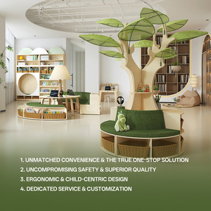 Hikeylove hiện đại bằng gỗ cây kệ sách thiết lập cho mầm non mẫu giáo daycare lớp học phòng khách thư viện hiển thị - Product Image 2