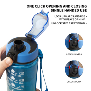 Personalised Eco Friendly 1000ml BPA Free Motivational Time <strong>Tracker</strong> Tritan Camping Sports <strong>Water</strong> <strong>Bottle</strong> with Straw - Product Image 3