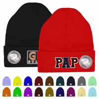 Casquette d'hiver personnalisée avec logo, chaude, douce, style hip-hop, décontractée, en acrylique, bonnets tricotés pour fille