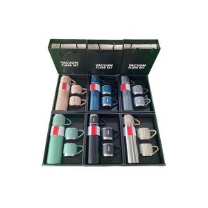 Yy878 Wholesale 500Ml Set Thermos Vacuum Custom Logo Stainless Steel Water <b>Bottle</b> With 2 Cups <b>Flask</b> Corporate Business - Product Image 3