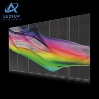 Écran publicitaire interactif LEDIUP HD LED transparent, projection holographique 3D pour affichage numérique interactif commercial