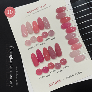 Esmalte de Uñas en Gel Jiangban Serie Linai, 10 Colores, 12ml, Nuevo Color Rosa Nude <span class=keywords><strong>Cereza</strong></span> Efecto Hielo, Requiere Lámpara UV para Secar - Product Image 2