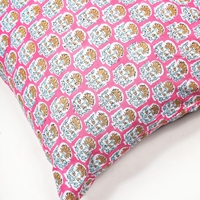 Housse de coussin carrée en coton 100% à motif floral vintage rose pour canapé, salon, vente en gros