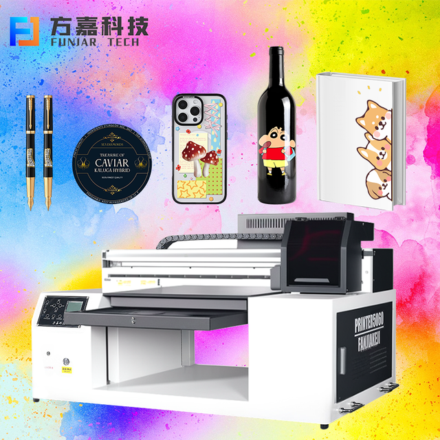 FunJar 5060 UV Flatbed Printer XP600 Head High Precision UV Printing Machine for Phone Case Acrylic Glass Wood