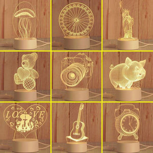 Lampe de table de chevet de Noël, décoration de chambre d'enfant, veilleuse LED, lampe de table <span class=keywords><strong>BTS</strong></span>, <span class=keywords><strong>photo</strong></span> personnalisée, illusion 3D créative, acrylique, anime, 30 - Product Image 5