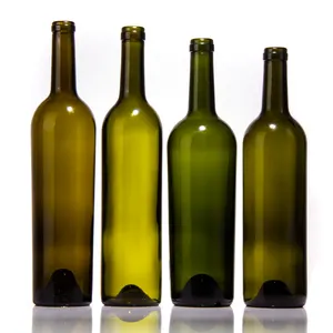 Claret Hot-sale 375Ml 750Ml Liquor Bottle Flat-Bottomed Empty Glass Bottle For Claret