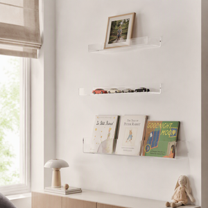 Estante de Pared <span class=keywords><strong>Flotante</strong></span> de Acrílico Personalizado, Juego de Estantes en Forma de U Invisibles para Decoración de Cuarto de Niños, Baño y Cocina, Estante de Pared Resistente - Product Image 2