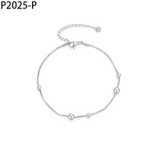 เอมี่ เอมี่สร้อยข้อมือแฟชั่น P2025 โซ่ชุบเงิน ลูกบอล ของขวัญเครื่องประดับคลาสสิกสำหรับผู้หญิง - Product Image 1