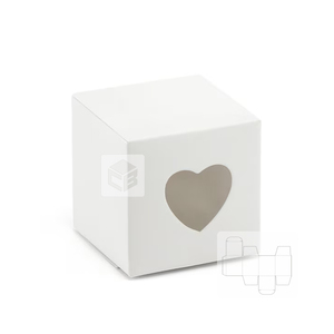 350gms ou 400gms papier couché boîte pliante emballage bonbons de <span class=keywords><strong>mariage</strong></span> faveurs boîte pour les invités avec personnalisation fenêtre en forme de coeur - Product Image 6