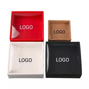 Yiwu PET раздвижной ящик, упаковка из крафт-бумаги, квадратное мыло, Прозрачная ПВХ крышка, подарочные коробки с окном