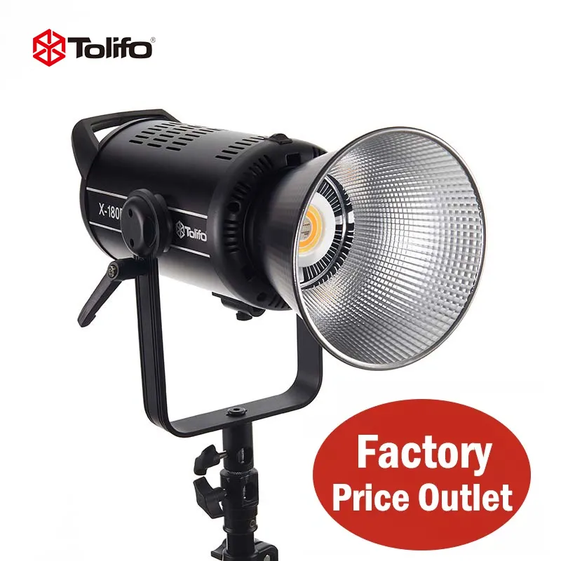 TOLIFO X-180RGB LED Video COB Video Light 180W 2700-6500K RGB Photography lighting equipment for Studio Photo Video Record
