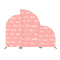 Support de toile de fond en métal avec cadre en aluminium et housse en tissu imprimé sur mesure, portable, pour mariage, fête, photomaton, décoration d'événements