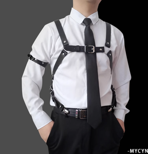 De cuero de los hombres de cinturón de arnés de cuero pecho arnés Gay esclavitud juguetes eróticos LM-022 - Product Image 1