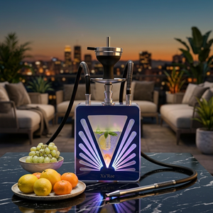 Chicha arabe illuminée la plus vendue, ensemble complet, chicha en acrylique, style luxueux - Product Image 2